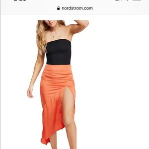 Free People Lola Asymmetrical MIDI Skirt